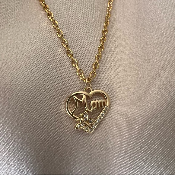 Gold-Filled Mom Pendant Necklace - Picture 1 of 7